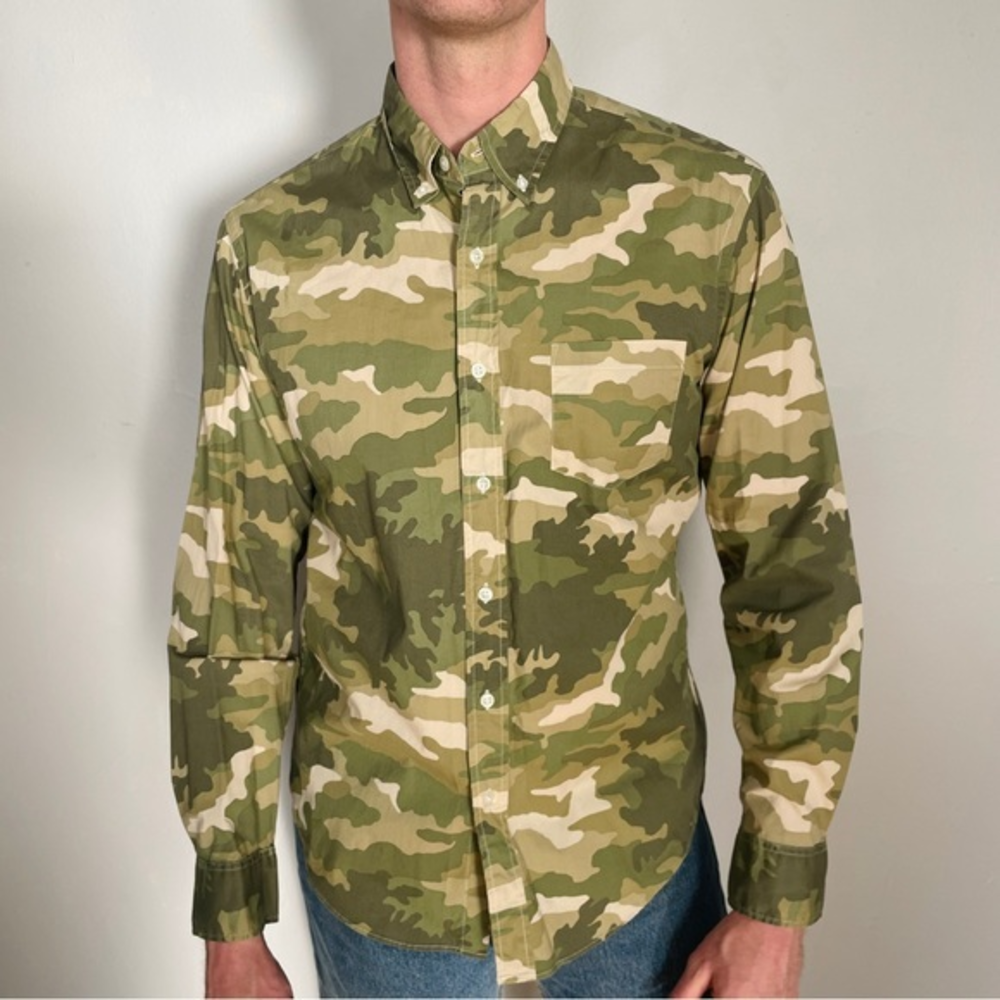 J. Crew Flex Camouflage Button Down